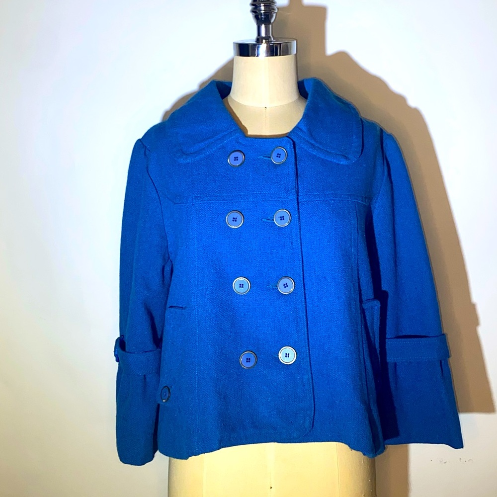 Vintage mod 60s style blue jacket size Large